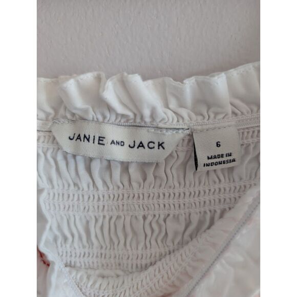 Janie and Jack Floral Cotton Embroidered Smocked Sundress size 6 - Picture 7 of 8